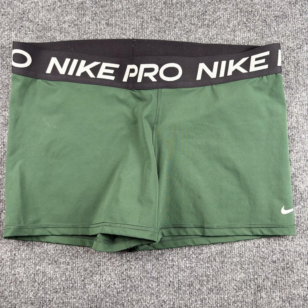 Nike Pro Shorts Mens 2XL Green Compression Dri‎ Fit Training Athletic Base Layer